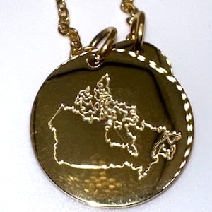 Canada CAN Country Necklace Charm LDS Sister Missionary Mom Wife Statesman Ties
