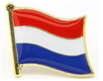 Netherlands Dutch Flag Country Pin Lapel Tie Necktie Tack LDS Missionary Statesman Ties