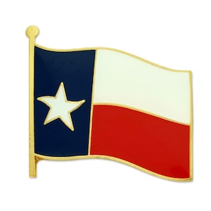 Texas TX Flag State Pin Lapel Tie Necktie Tack LDS Missionary Statesman Ties