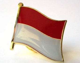 Indonesia Flag Country Pin Lapel Tie Necktie Tack LDS Missionary Statesman Ties