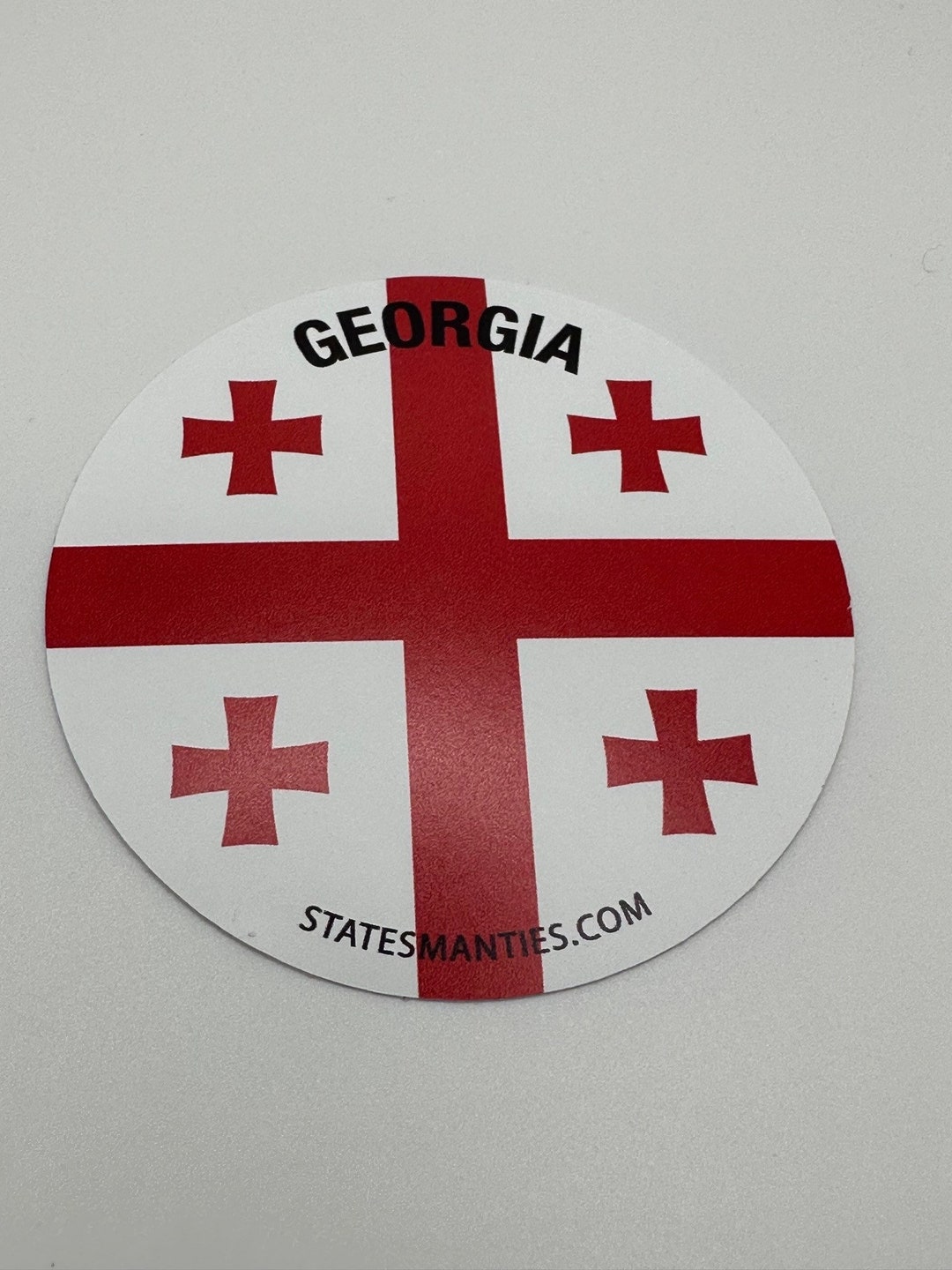 Georgian Gifts Georgia Shape Country Georgian Flag - 3 Vinyl