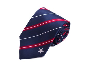 America USA Tie - 3.25" - Inspirado en la bandera estadounidense - Corbata de América - Misionero SUD - NO Personalizado