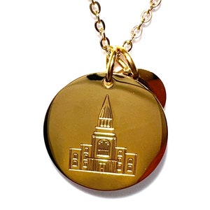 Temple Necklace Charm LDS Sister Missionary Mom Wife Deseret Peak Statesman Ties