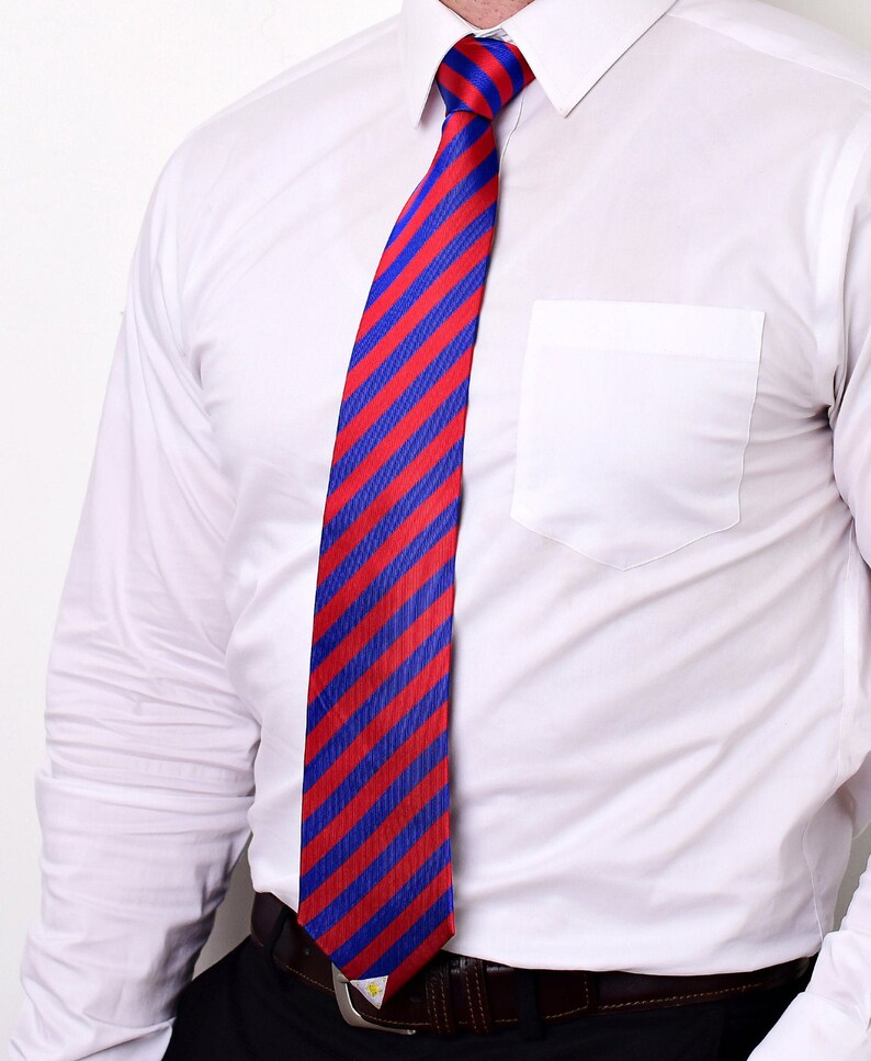 Philippines Tie 3.25 Inspired by the Filipino Flag Philippines Necktie LDS Missionary NOT Personalized image 3