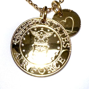 United States US Air Force USAF Necklace Charm Daughter Mom Wife Statesman Ties