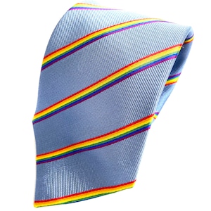 Pride Tie - 3.25” - Inspired by the Rainbow Flag - Lesbian Gay Bisexual Trans LGBTQA+ ALLY Necktie - NOT Personalized