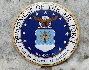 United States Air Force USAF US Military - Vinyl Sticker Decal - 3” - 6 mil - Water Bottle Laptop Car Automobile