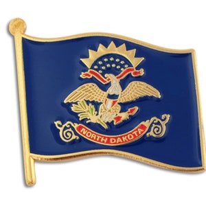 North Dakota ND Flag State Pin Lapel Tie Necktie Tack LDS Missionary ...