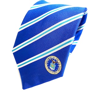 United States US Air Force Tie - 3.25” - Inspired by the Air Force Crest - USAF Military Necktie - NOT Personalized