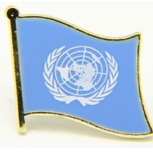 United Nations UN Flag Emblem Pin Lapel Tie Necktie Tack Statesman Ties