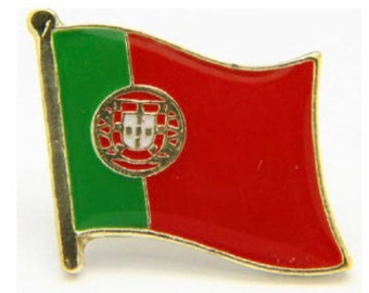 Portugal Flag Country Pin Lapel Tie Necktie Tack LDS Missionary Statesman Ties