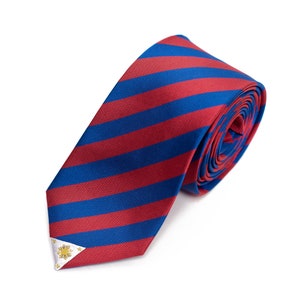 Philippines Skinny Tie - 2.5” - Inspired by the Filipino Flag Philippines Thin Necktie LDS Missionary INCLUDES Personalized Embroidered Tag