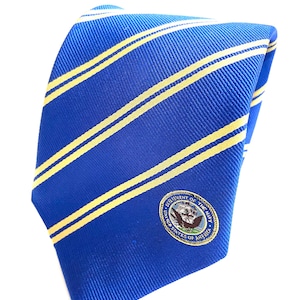 United States US Navy Tie - 3.25” - Inspired by the Naval Crest - USN Military Necktie - NOT Personalized