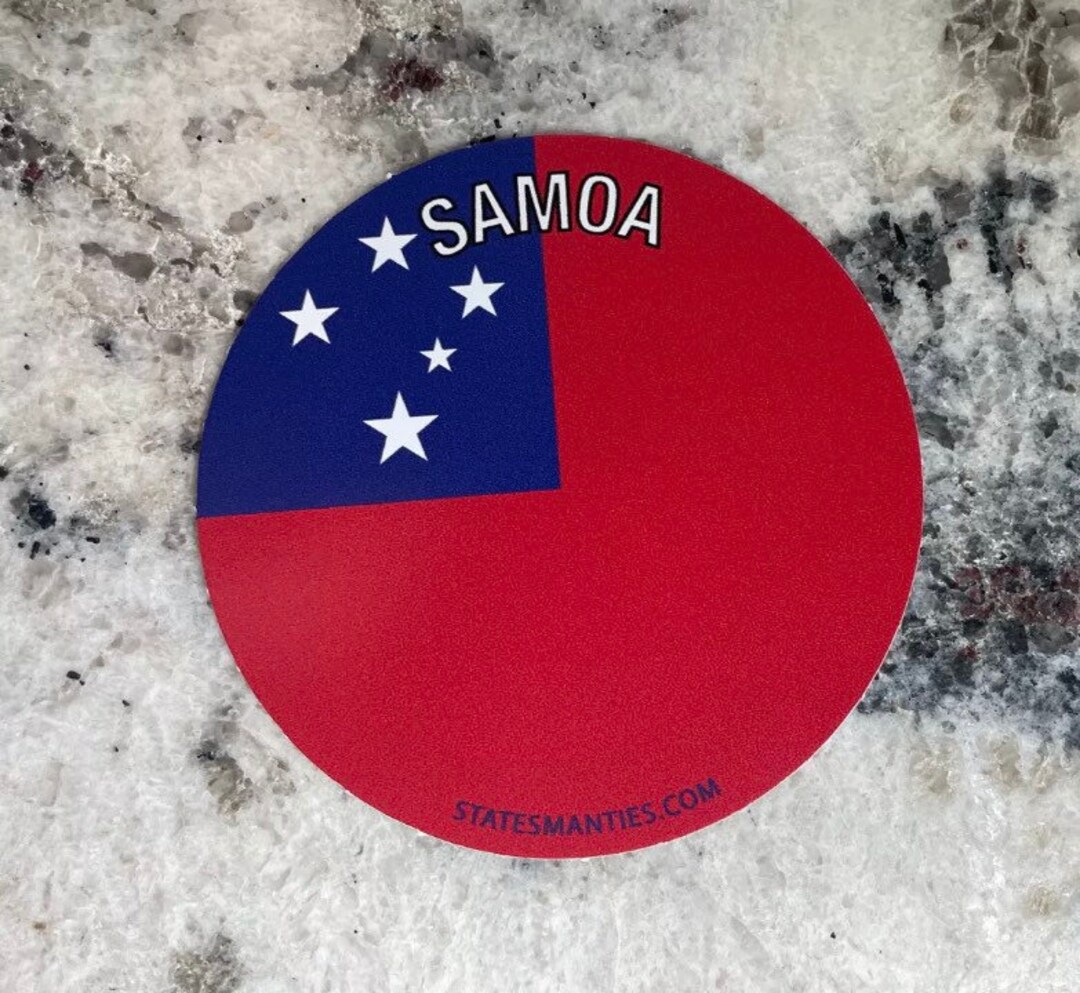 Samoa Western American - Vinyl Sticker Decal - 3” - 6 Mil - Water ...