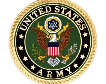 US Army USA Symbol Emblem Logo Pin Lapel Tie Necktie Tack Statesman Ties