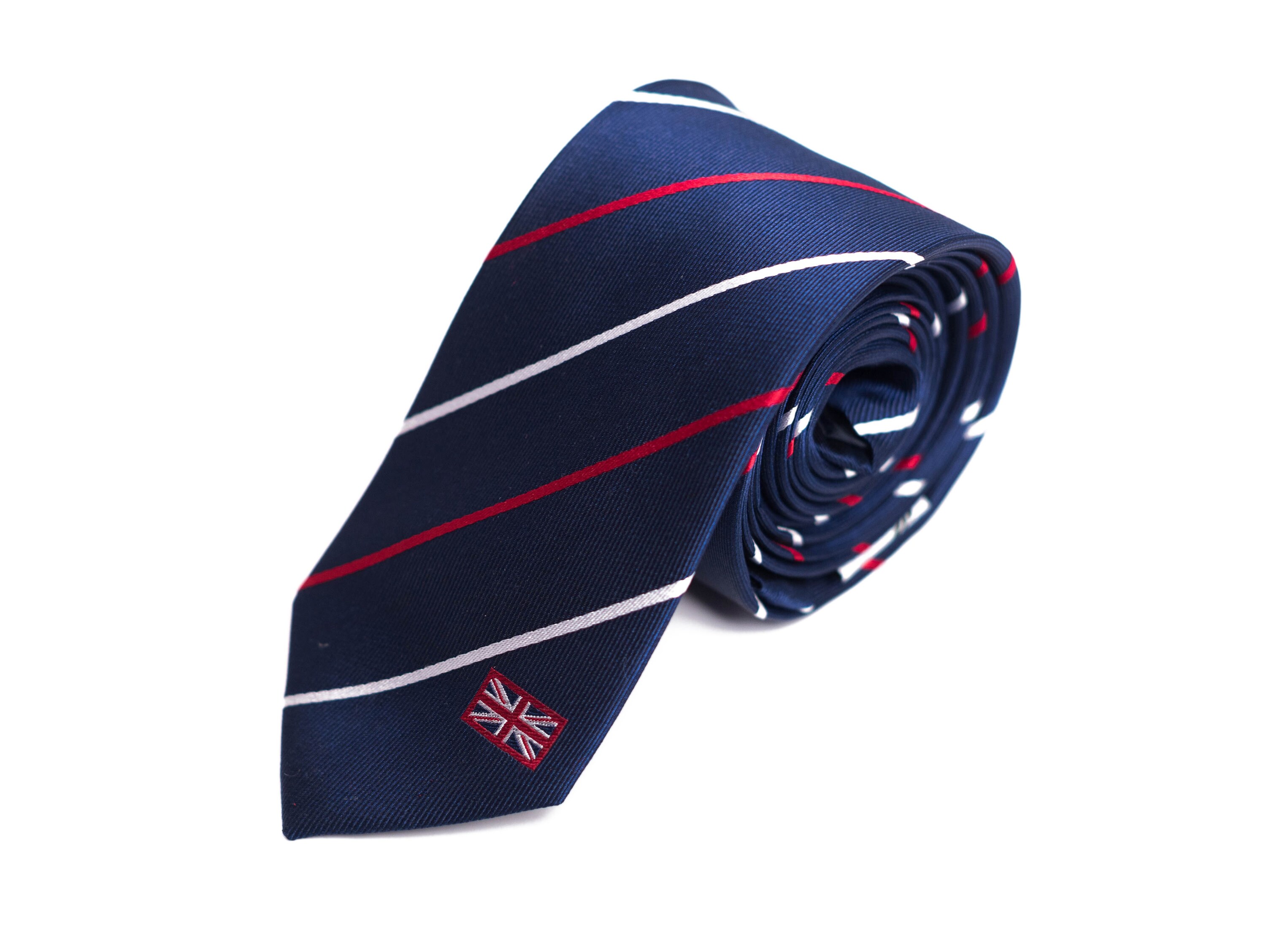 United Kingdom Skinny Tie 2.5” Inspired by British Great Britain Flag UK Thin Necktie LDS Missionary NOT Personalized