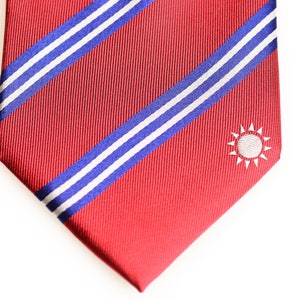 Taiwan Tie 3.25 Inspired by the Taiwanese Flag Taiwan Necktie LDS Missionary NOT Personalized image 5