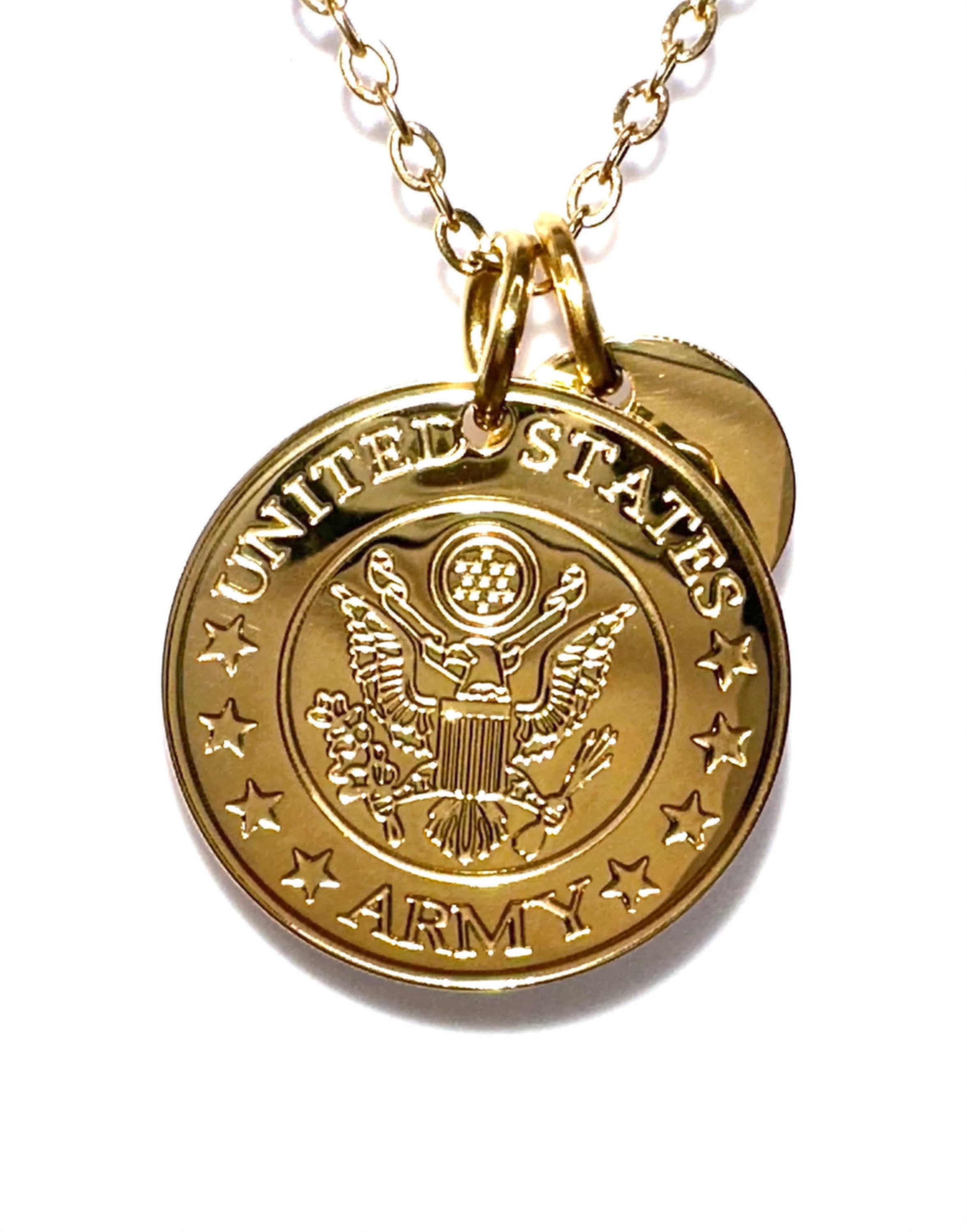 United States US Army USA Military Necklace Charm Daughter Mom Statesman Ties