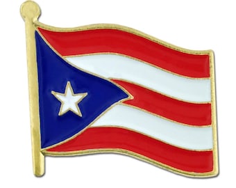 Puerto Rico Flag Country Pin Lapel Tie Necktie Tack LDS Missionary Statesman Ties