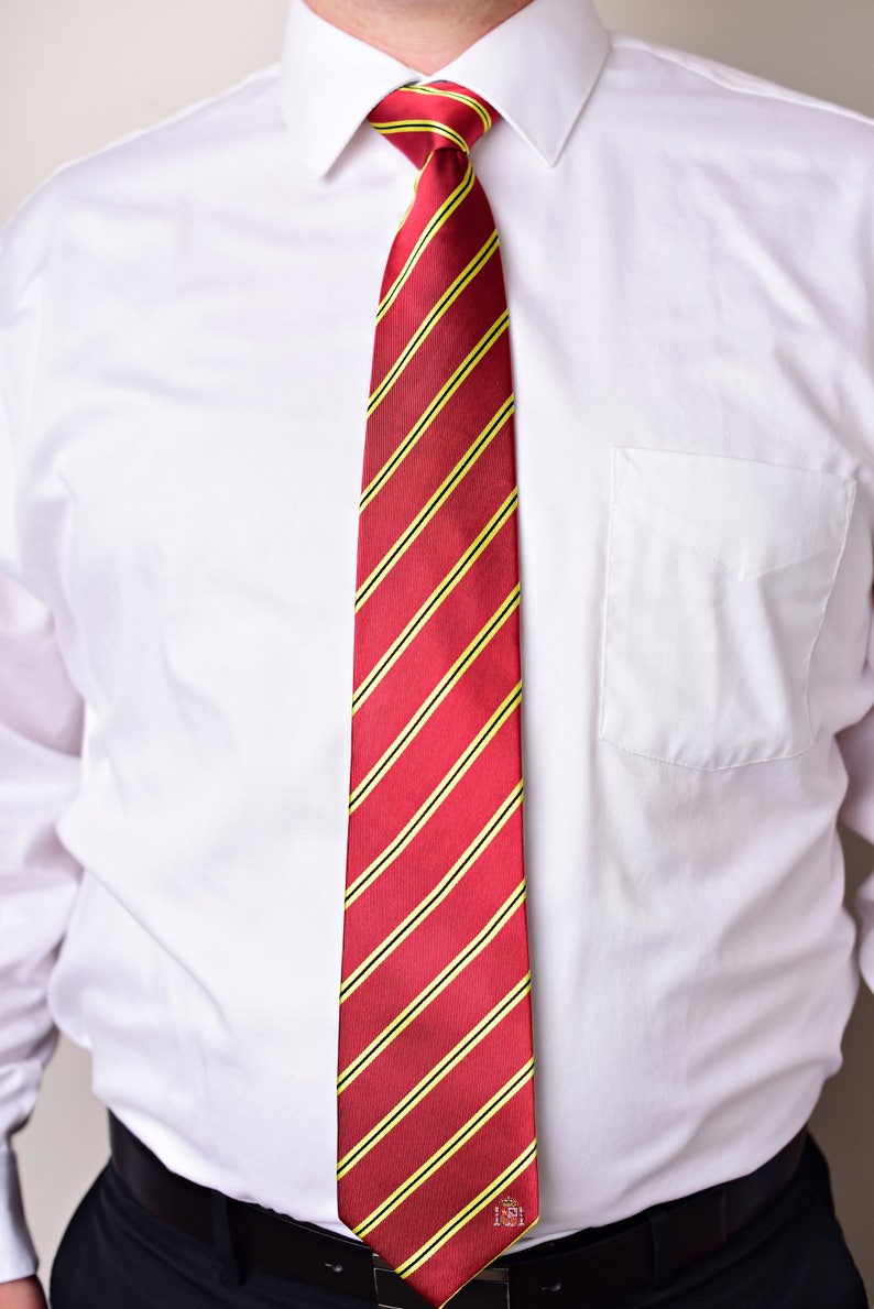 Spain Tie Inspired by the Spanish Flag with Personalized Etsy