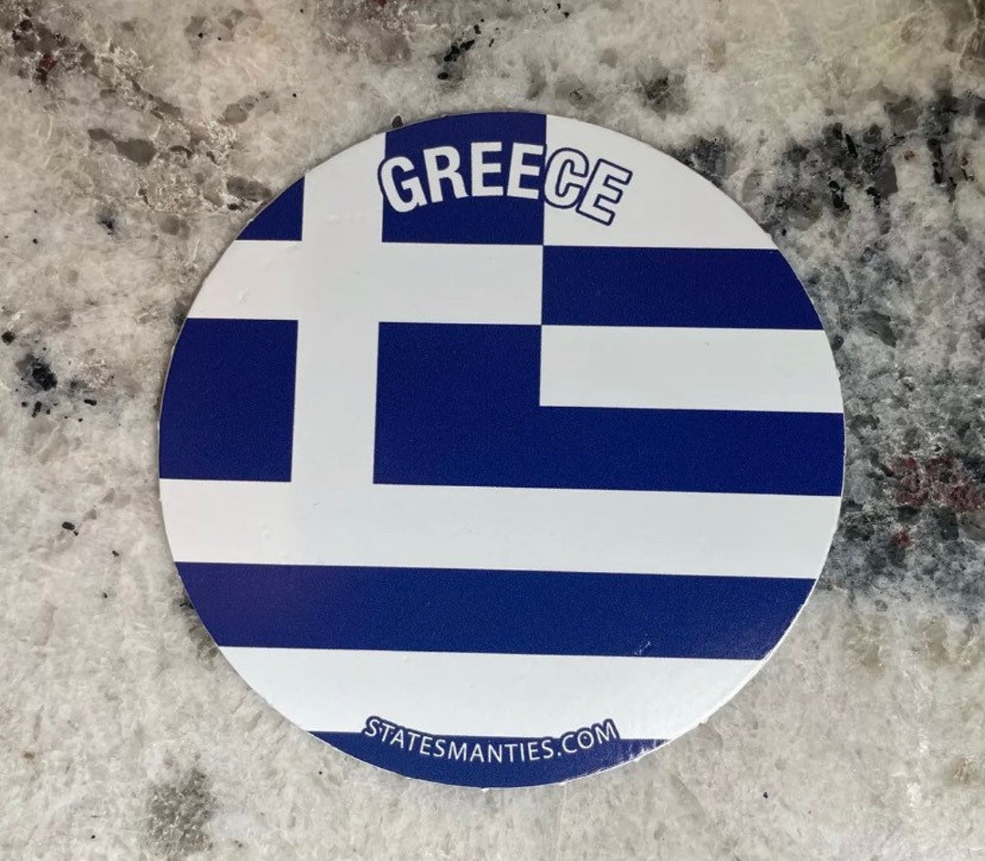Greece Vinyl Sticker Decal - 3” - 6 Mil - Water Bottle Laptop Car ...