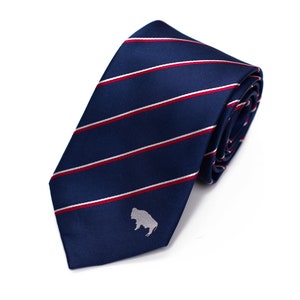 Wyoming Tie - 3.25” - Inspired by the Wyoming Buffalo Bison Flag - Wyoming WY Necktie LDS Missionary - NOT Personalized