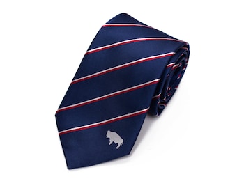 Wyoming Tie - 3.25” - Inspired by the Wyoming Buffalo Bison Flag - Wyoming WY Necktie LDS Missionary - NOT Personalized