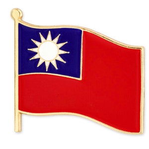 Bandera de Taiwán País Pin Solapa Corbata Corbata Tack LDS Misionero Estadista Lazos