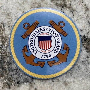 United States Coast Guard USCG US Military - Vinyl Sticker Decal - 3” - 6 mil - Water Bottle Laptop Car Automobile