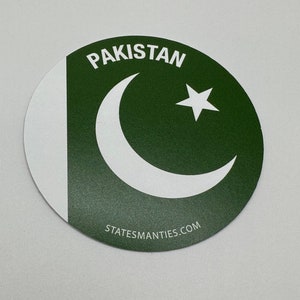 Pakistan Vinyl Sticker Decal - 3” - 6 mil - Water Bottle Laptop Car Automobile - Inspired by the Pakistan Flag
