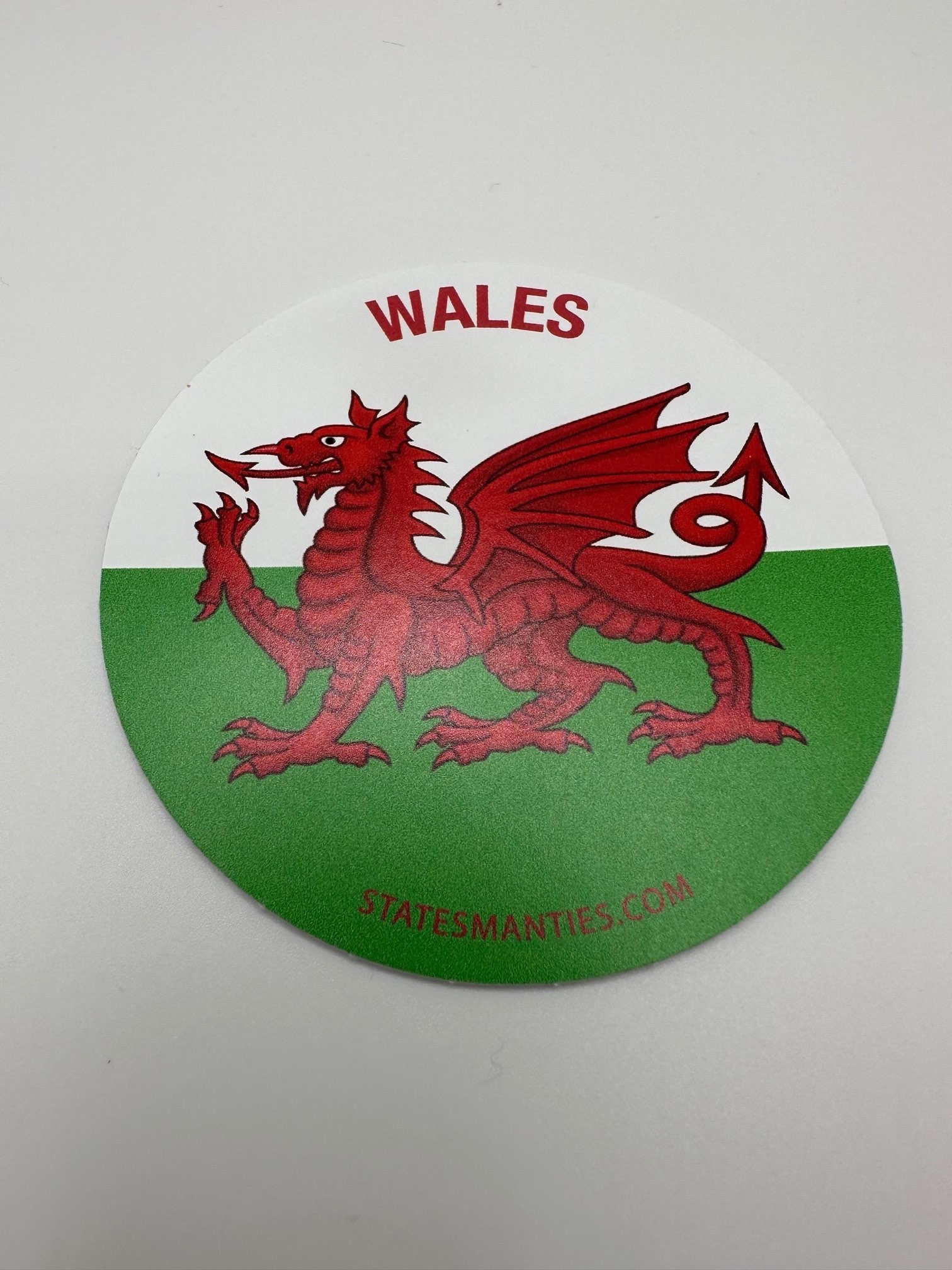 thumbnail image 2 of Wales Flag Welsh Emblem Chrome Car Decal Sticker – Plastic Chrome Plated, Peel And Stick, Made In Canada 2 of 5