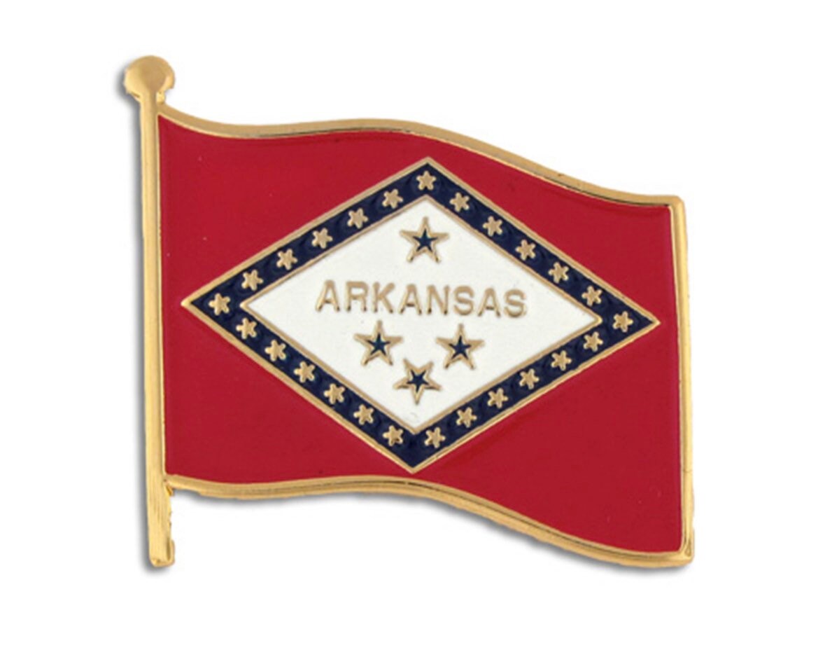 Arkansas AR Flag State Pin Lapel Tie Necktie Tack LDS Missionary ...