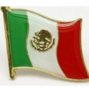 Mexico Flag Country Pin Lapel Tie Necktie Tack LDS Missionary Statesman Ties