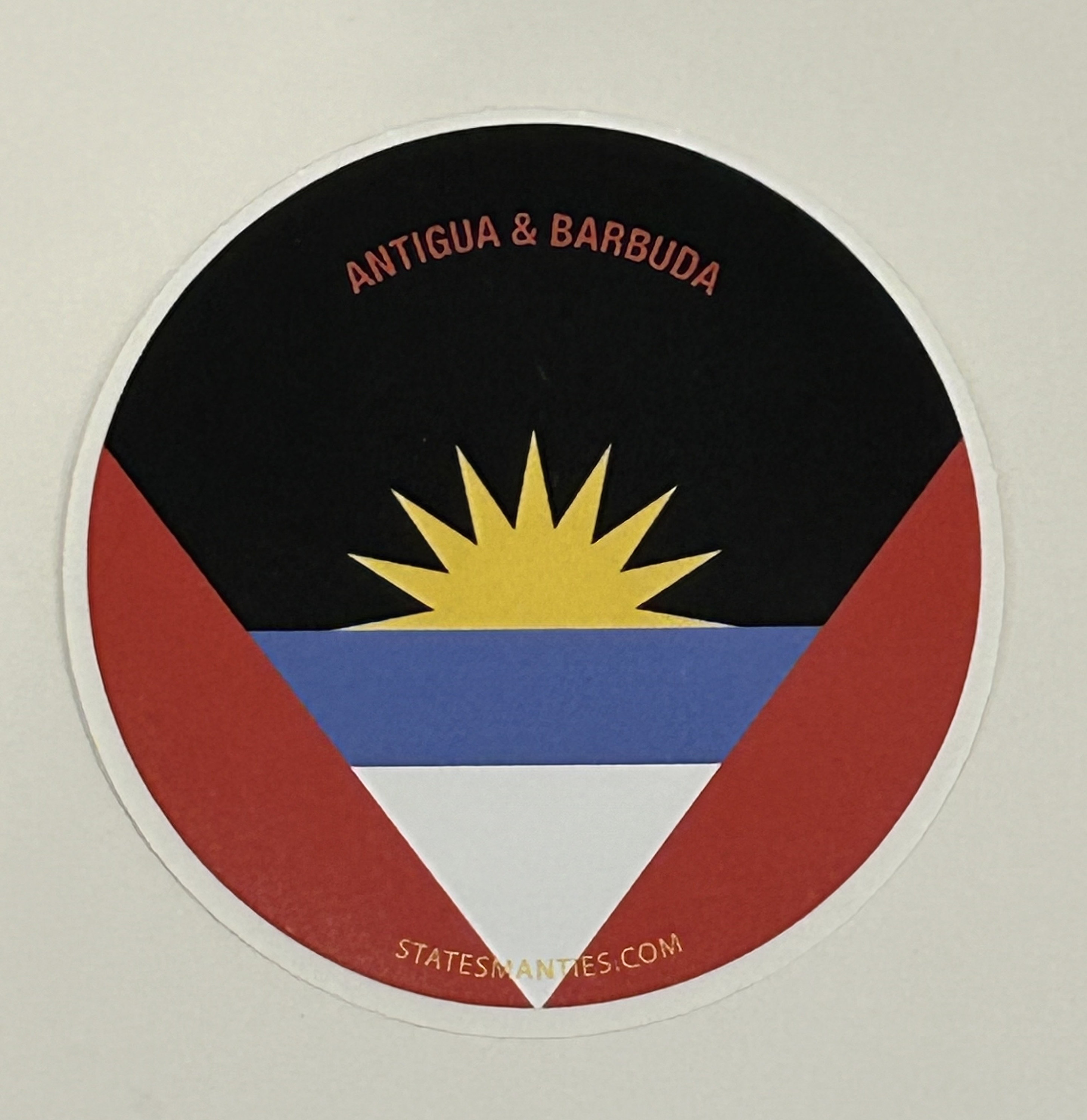 Antigua & Barbuda Vinyl Sticker Decal- 3” - 6 Mil - Water Bottle Laptop ...