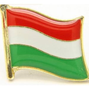 Hungary Flag Country Pin Lapel Tie Necktie Tack LDS Missionary Statesman Ties