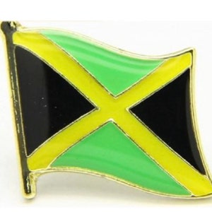 Jamaica Flag Country Pin Lapel Tie Necktie Tack LDS Missionary Statesman Ties