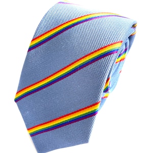 Pride Skinny Tie 2.5” Inspired by the Rainbow Flag Thin Necktie Lesbian Gay Bisexual Trans LGBTQA ALLY NOT Personalized