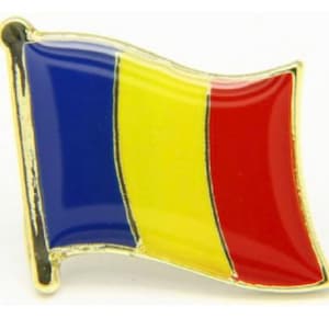 Romania Flag Country Pin Lapel Tie Necktie Tack LDS Missionary Statesman Ties