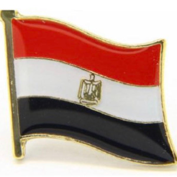 Drapeau de l'Egypte Pays Pin Revers Cravate Cravate Tack LDS Missionnaire Homme d'État Cravates