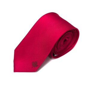 Canada Tie (Solid) - 3.25” - Inspired by the Canadian Flag - Canada Necktie - LDS Missionary - NOT Personalized
