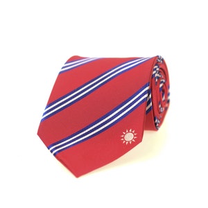 Taiwan Tie 3.25 Inspired by the Taiwanese Flag Taiwan Necktie LDS Missionary NOT Personalized image 1