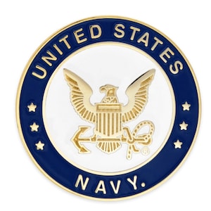 US Navy USN Naval Symbol Emblem Logo Pin Lapel Tie Necktie Tack Statesman Ties
