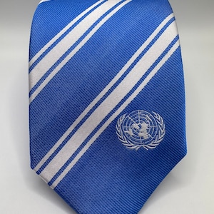 United Nations UN Tie - 3.25” - Inspired by the United Nations Flag United Nations Diplomat Necktie - NOT Personalized