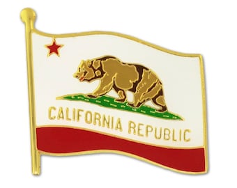 California CA Flag State Pin Lapel Tie Necktie Tack LDS Missionary Statesman Ties