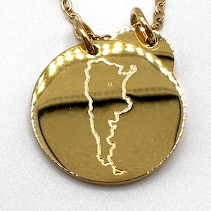 Argentina ARG Country Necklace Charm LDS Sister Missionary Mom Wife Statesman Ties