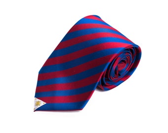 Philippines Tie - Inspired by the Filipino Flag with Personalized Tag. LDS Missionary. Husband Gift, Missionary Gift.