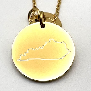 Kentucky KY State Necklace Charm LDS Sister Missionary Mom Wife Statesman Ties