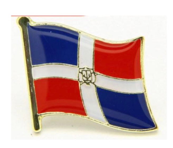 Dominican Republic Flag Country Pin Lapel Tie Necktie Tack LDS Missionary Statesman Ties
