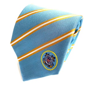 United States US Coast Guard Tie - 3.25” - Inspired by the Coast Guard Crest - USCG Military Necktie - NOT Personalized