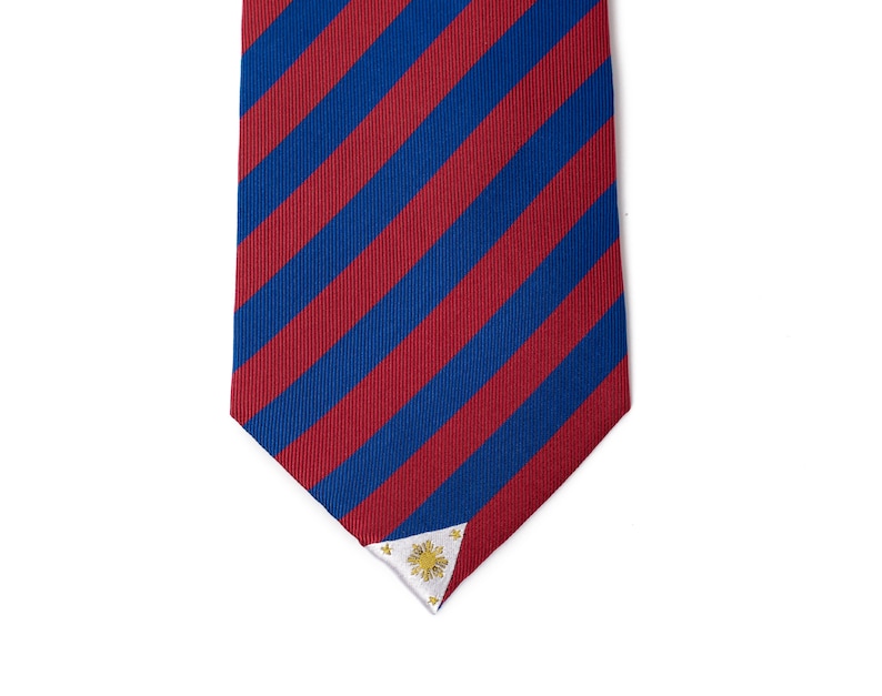 Philippines Tie 3.25 Inspired by the Filipino Flag Philippines Necktie LDS Missionary NOT Personalized image 5